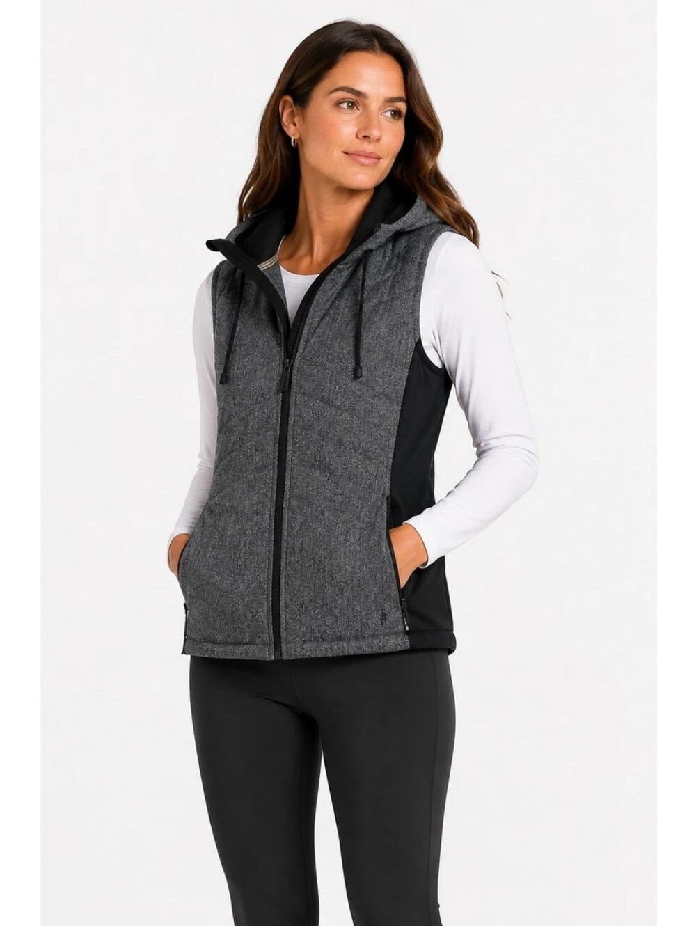 SMARTWOOL Women Sleeveless Coat Size Medium Outdoor Merino Wool Mix Active